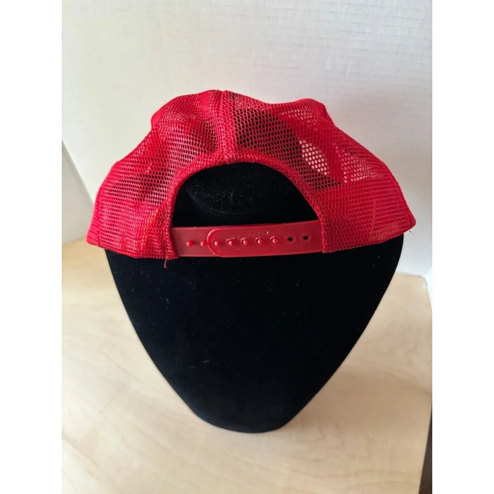 Vtg Trucker Cap Hat Mac's General Store Snapback Red Nissin Taiwan Rendon TX